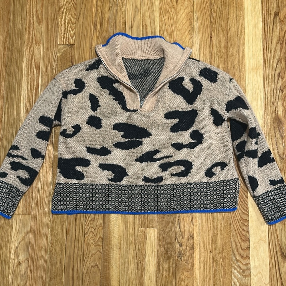 Leopard Tan and Black Sweater